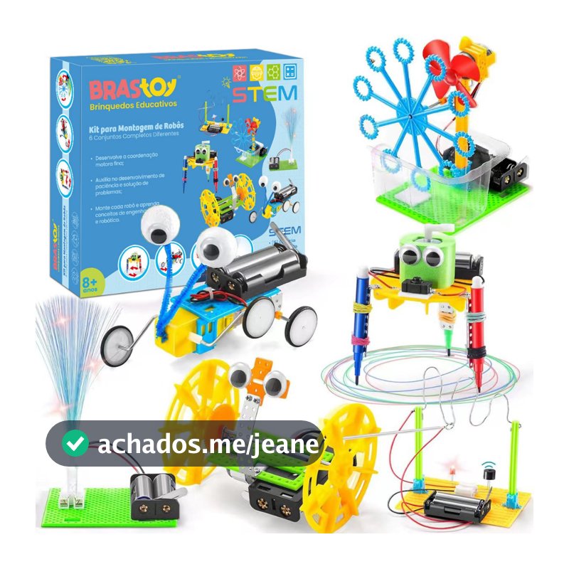Kit de brinquedos robóticos científicos STEM 6 em 1 e 5 em 1