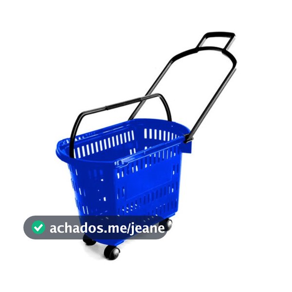 Cestinha Cesta De Supermercado Plástica Mercado Rodas Rodinhas Super Resistente Várias Cores