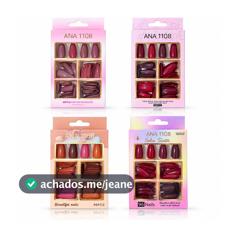 ANA1108 KIT96 UNIDADE Unhas Postiças-Perfeito para Qualquer Ocasião
