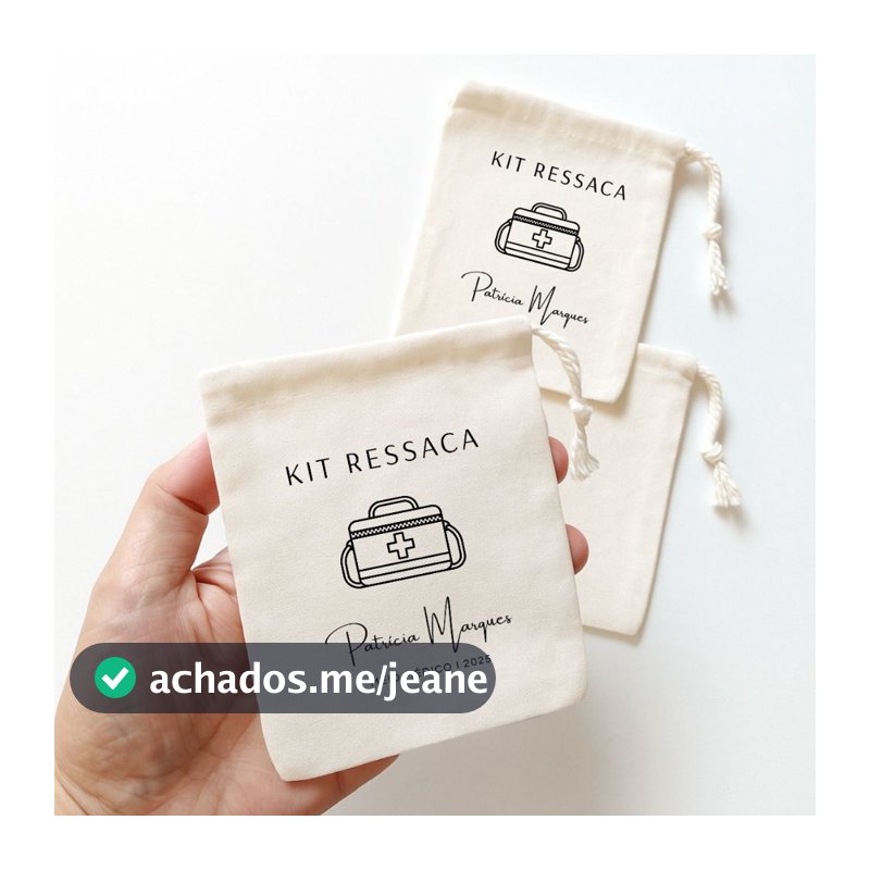 Saquinho Kit Ressaca Personalizado Para Formatura / Aniversario / Casamento 12cm x 9cm