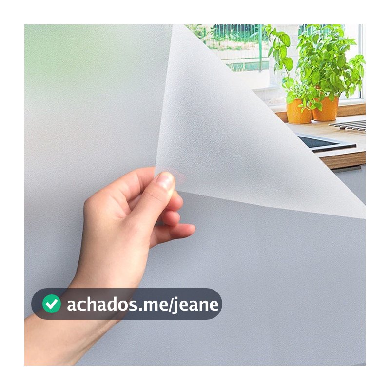 3m X 60cm Adesivo Jateado Liso Fosco Para Vidro Box Sacada Janela e Porta Elimina a Visão Sem Tirar a Luz