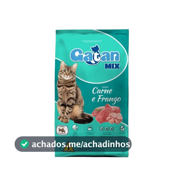 Ração Gatan Gatos Adultos Sem Corantes Frango e Carne 10,1 kg