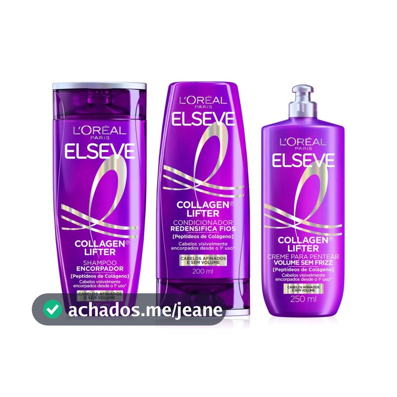 SHAMPOO + COND + CR PENTEAR ELSEVE COLÁGENO LIFTER