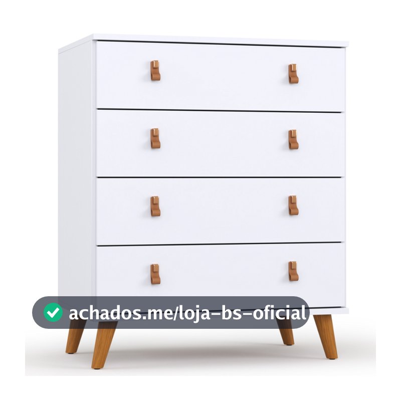 Cômoda Para Quarto Reforçada 4 Gavetas Espaçosas Luxo Para Casas Multiuso Encanto Frete Grátis Envio