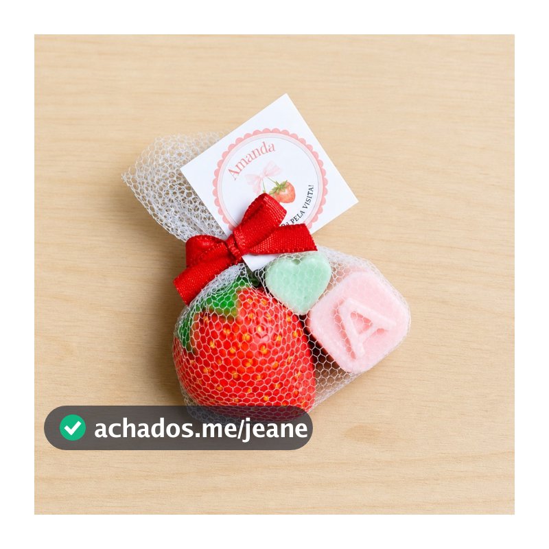 KIT10un de Lembrancinha MORANGO de sabonete para bebê/nascimento/aniversarios/festassss