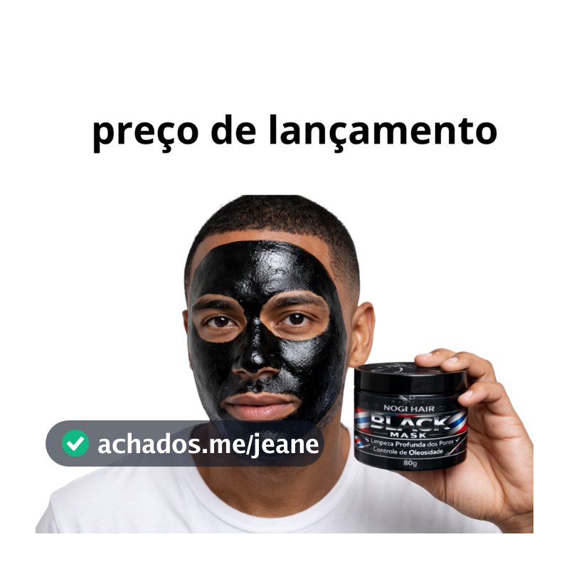 Máscara Black Facial Remove Cravos Argila Carvão Ativado hidratação detox purificante espinhas