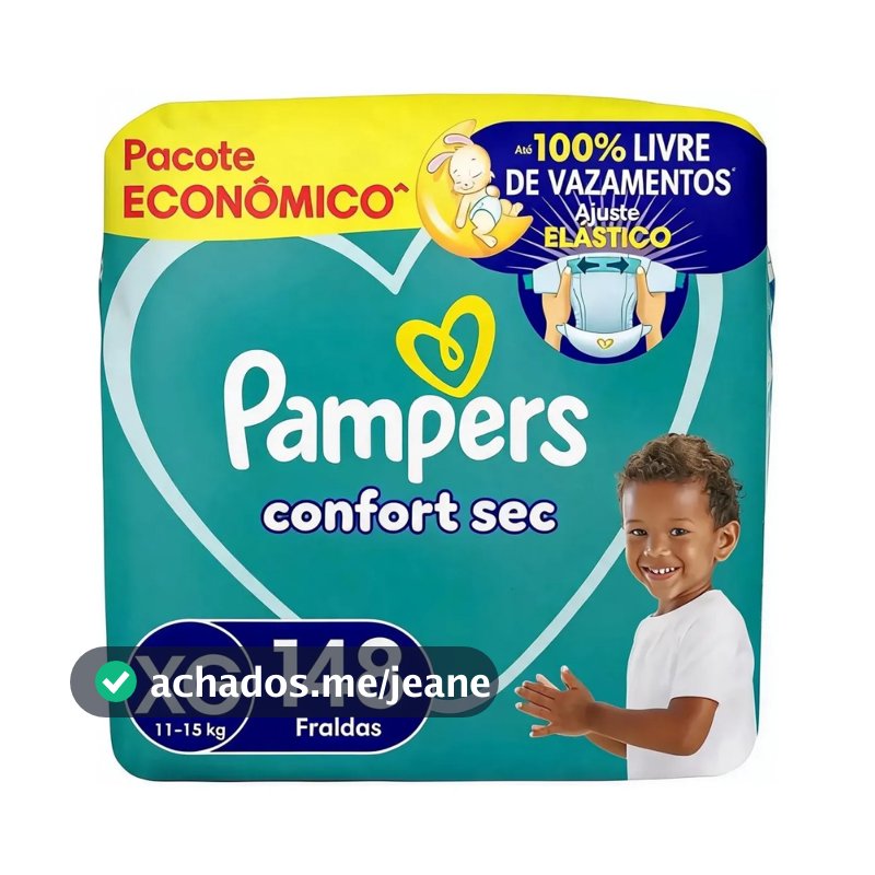 Fralda Pampers Confort Sec Tamanho XG 148 Unidades