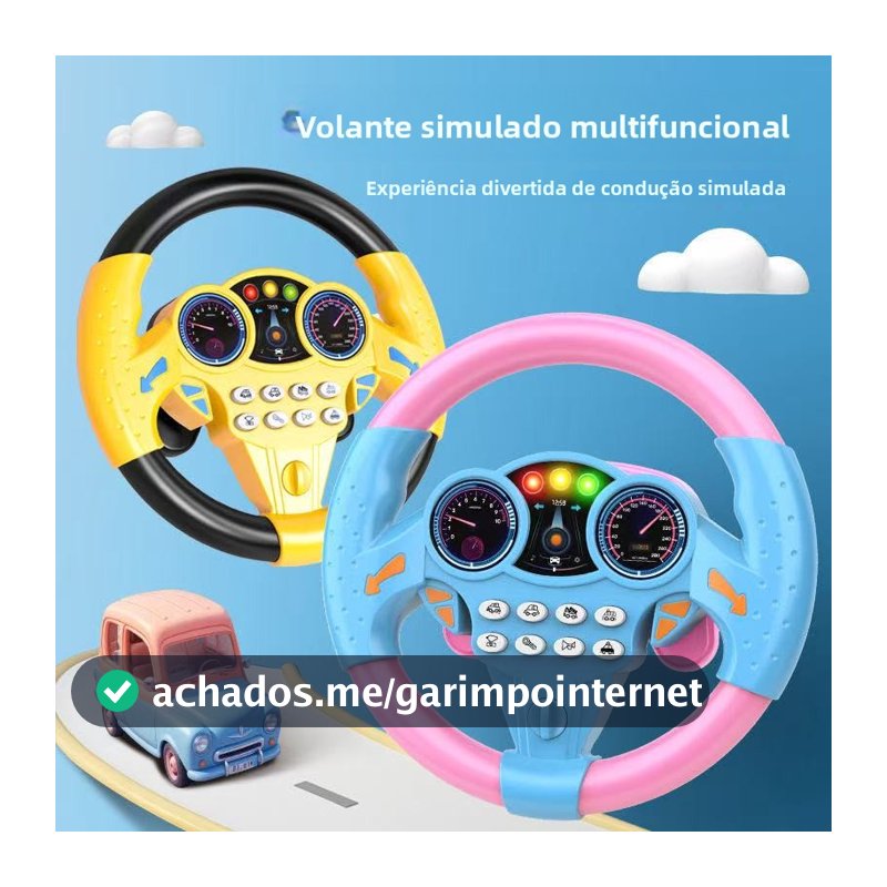 Brinquedo Volante Musical Infantil Interativo Educativo Com Sons Para Crianças
