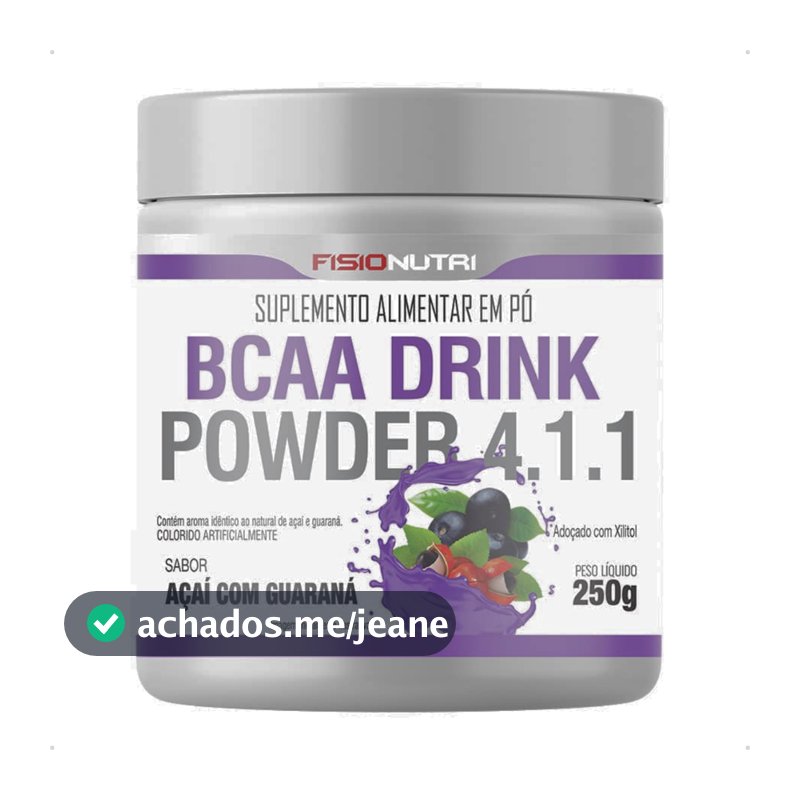 Bcaa Drink Powder 4.1.1 em Pó 250Gr Sabores - Fisionutri
