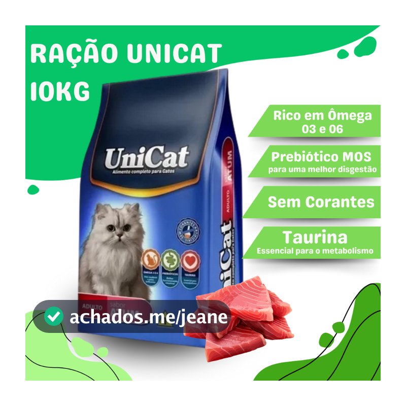 Ração Para Gatos Unicat  Atum 10,1Kg Sem Corantes Artificiais Original Lacrado