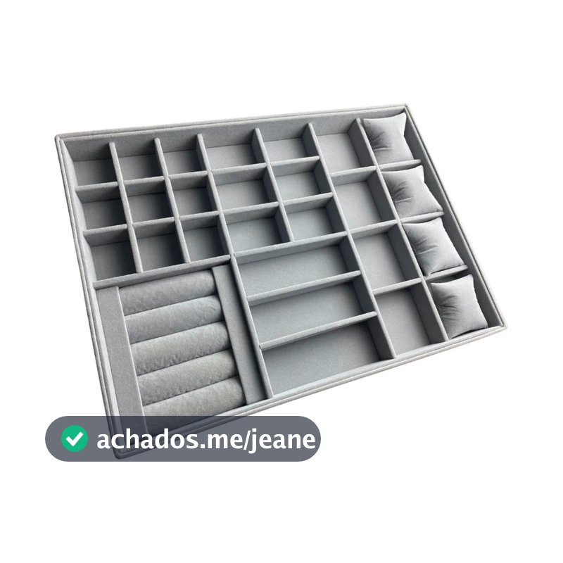 Organizador Porta Joias Para Gavetas Veludo Caixa Organizadora Estojo Porta Joias