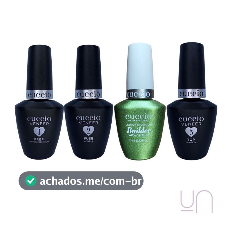 Kit Blindagem Unhas Passo1, 2 Base Calcium, Passo 5 Cuccio
