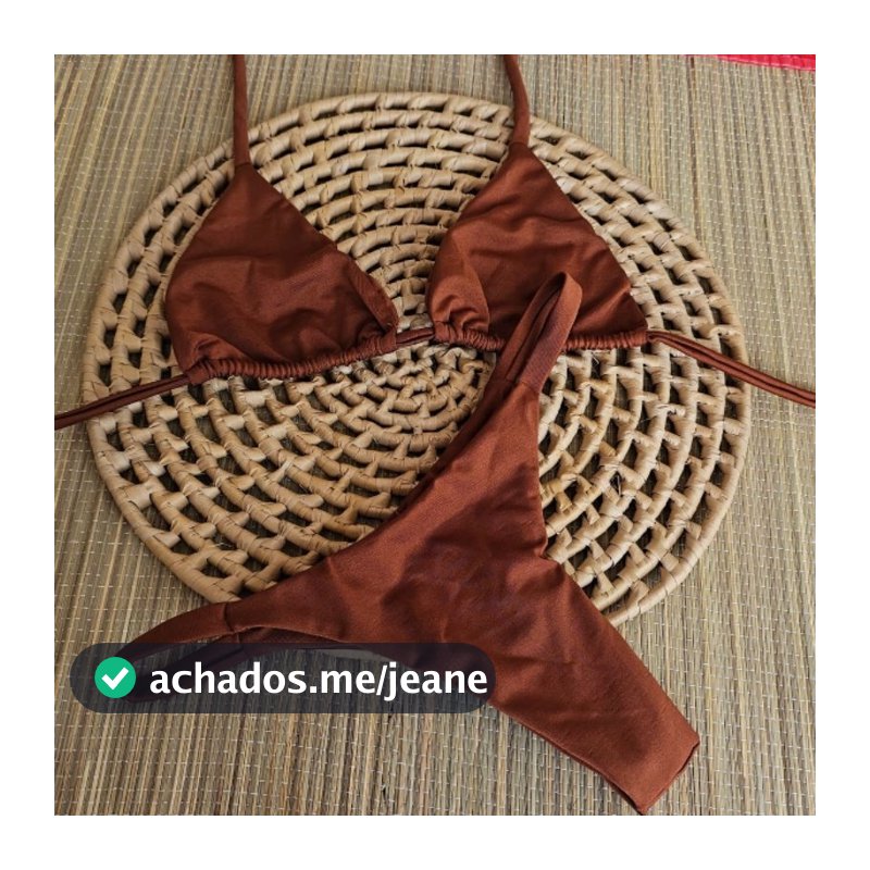 🔥 Biquíni Cortininha + calcinha marquinha  de fita bronze Marrom Chocolate | perola  | preto ,Tecido Premium 🔥