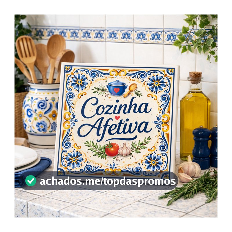 Azulejo Decorativo Cozinha Afetiva - 15x15 Cm