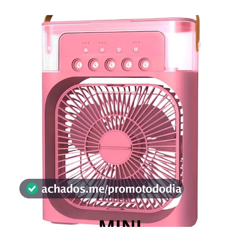 Mini Ventilador Climatizador Ar CondicionadoUmidificador Portátil USB Led Quarto Sala Escritório