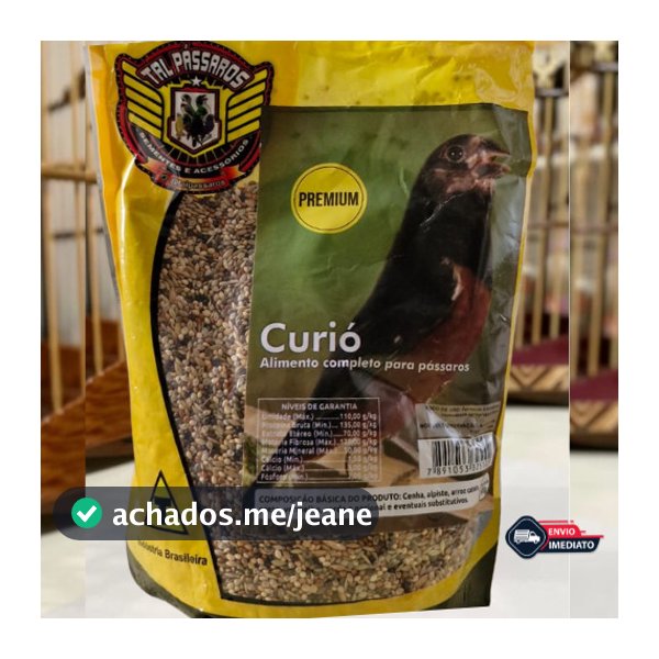 Ração CURIÓ Super Premium 500gr Tal Pássaros Alta Performance