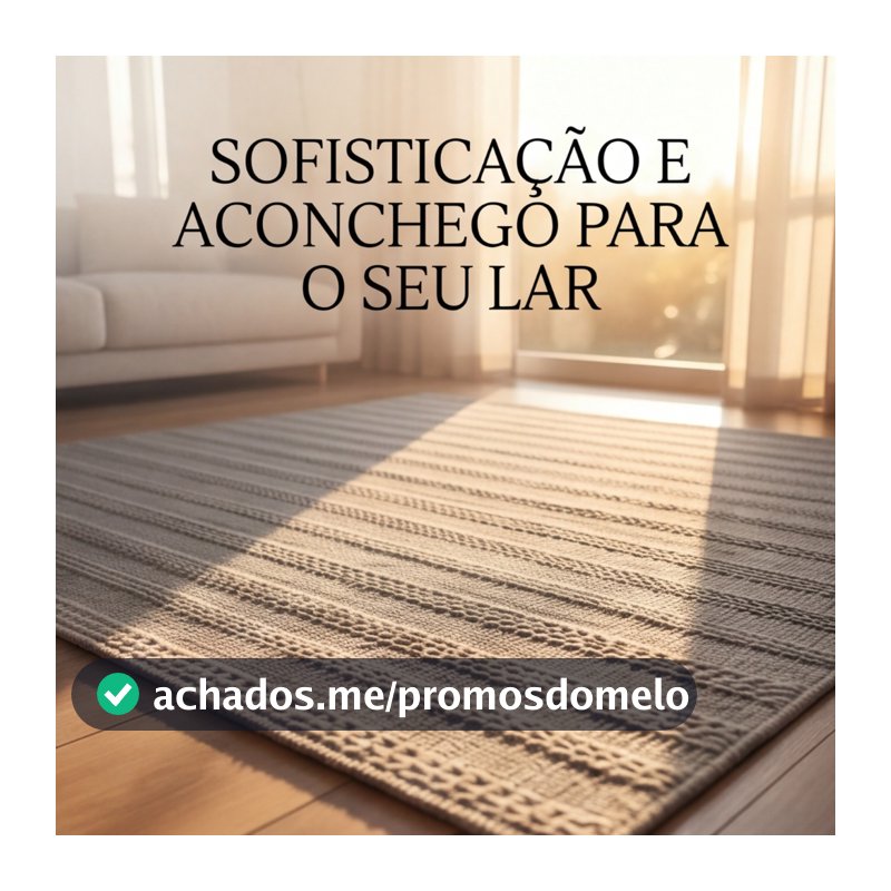 Tapete para Sala Tear Algodão Lavável em Máquina Macio Sofisticado