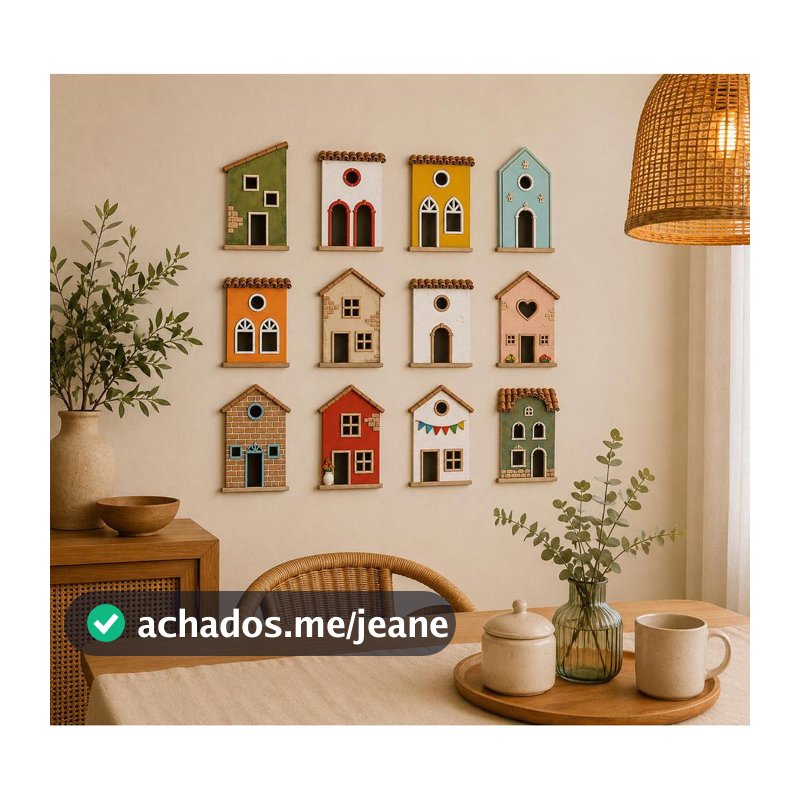 Kit Decorativo Casinhas Coloridas – Decoração Criativa para Ambientes