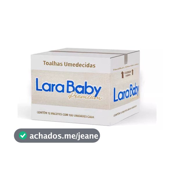 Caixa Fechada Kit C/24 Pacotes De Toalhas Umedecidas Lara Baby Premium - Total 2400 Unidades