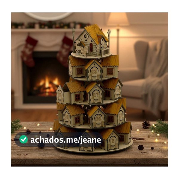 Natal Calendário De Advento Em Mdf Casinhas De Gavetas Mdf Cru