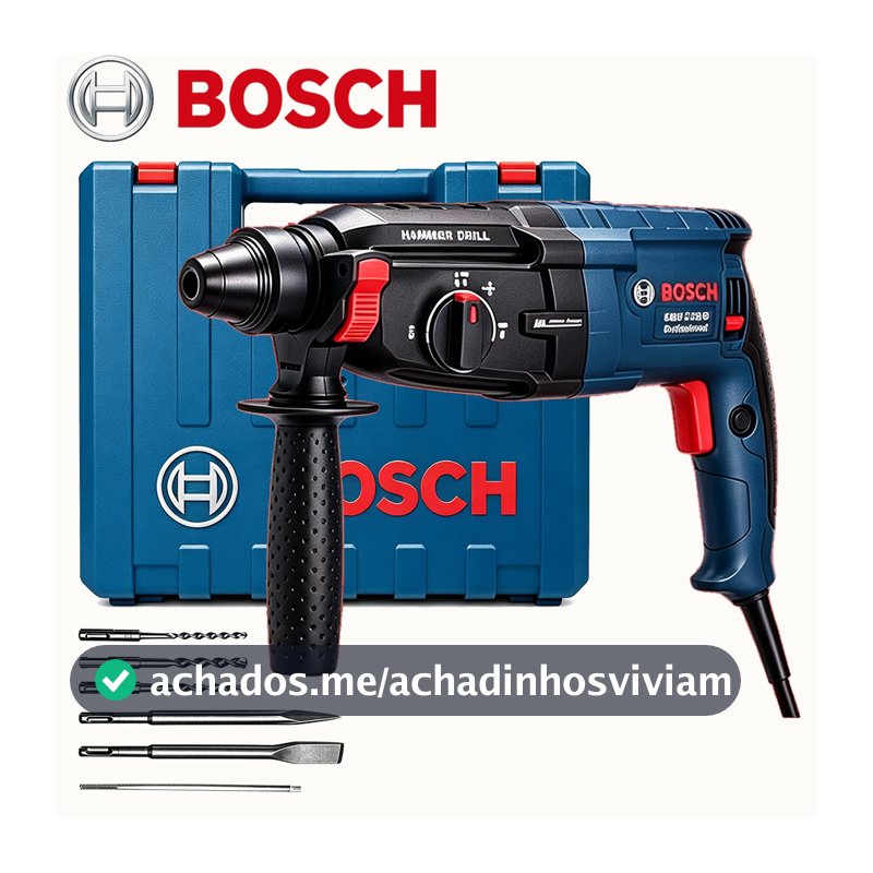 Bosch GBH 2-28D Martelete Furadeira de Impacto Rotativo 5kg Rompedor Demolidor Perfurador 1600w Com Acessorios Original