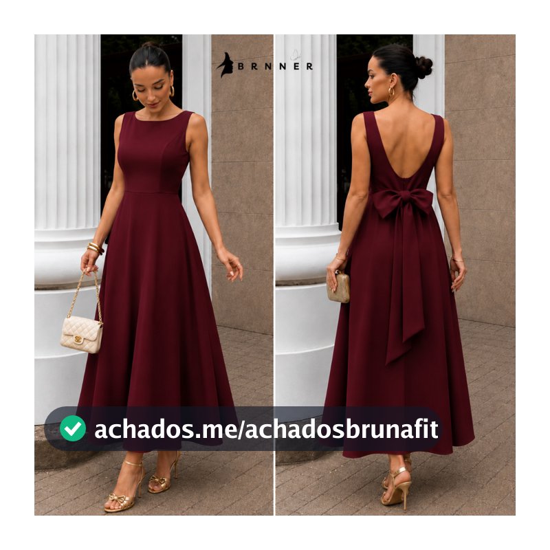 Vestido Longo Feminino Decote Canoa E Laço Nas Costas — Alfaiataria Romântica Elegante Ocasiões Especiais Formatura