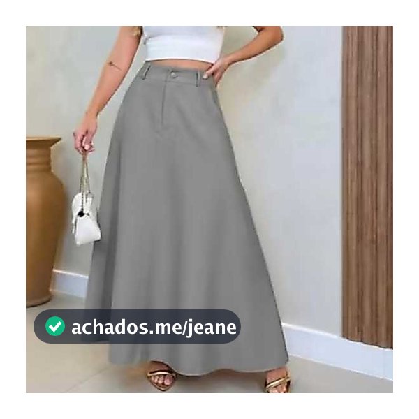 Saia Alfaiateria Moda Evangelica com siper lateral