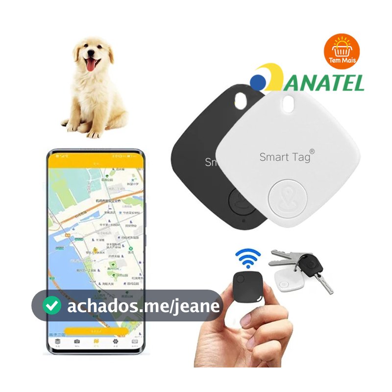 Rastreador AirTag MFI: GPS sem limite de distância, para mala pet veículo bolsa chaves
