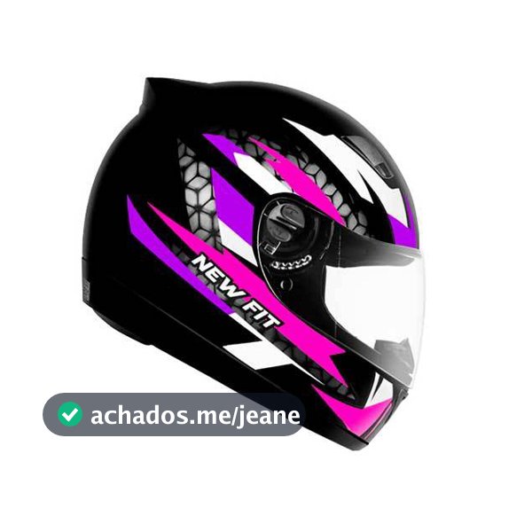 Capacete Moto Fechado Ebf New Fit Viseira Cristal Várias Cores Antirrisco Inmetro Leve Confortável