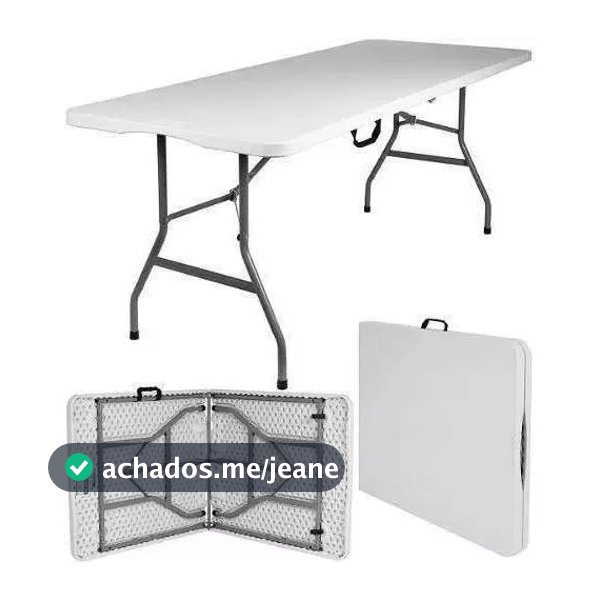 Mesa Dobrável Portátil Maleta Camping Praia com Alça 1,80m Mega Promoção