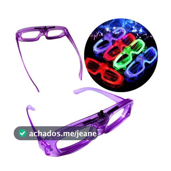 Óculos de LED Festa Neon – Kit 20 / 40 / 60 / 80 Unidades VAZADO – Baladas, Rave, Carnaval e Casamentos