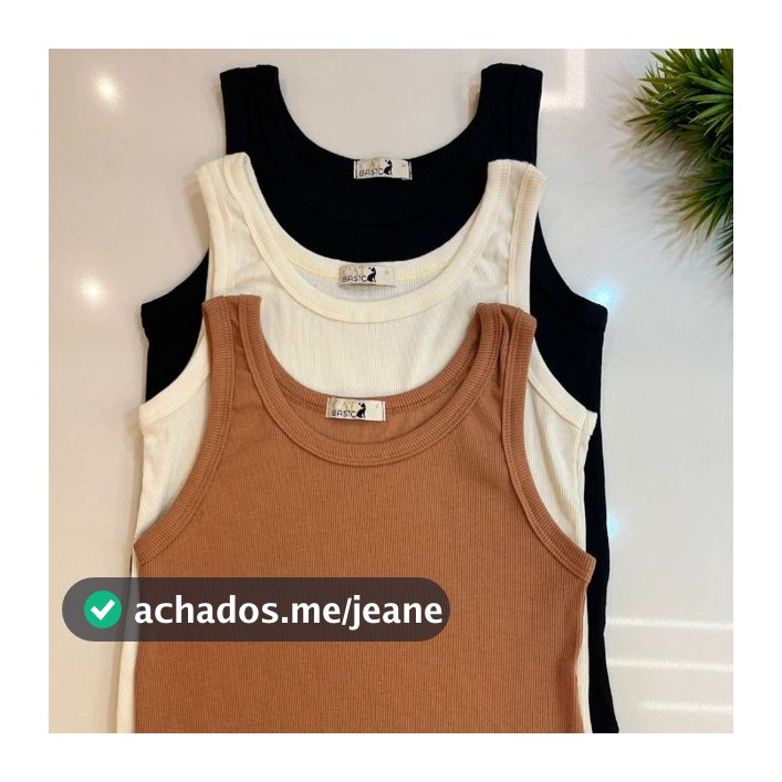 Kit 3 Regatas Femininas Blogueirinha Lisa Malha Algodão Ribana Cores Sortidas(Entrega Imediata).