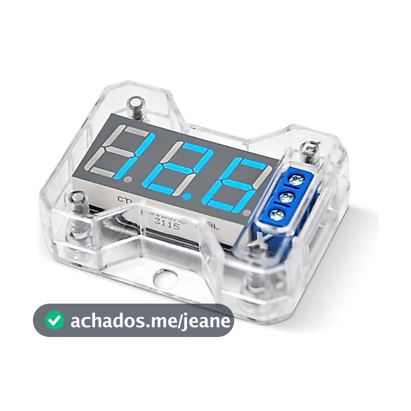 Voltímetro Expert Vex-1 Automotivo VEX 1.0 Mede Tensão 5v a 16,5v