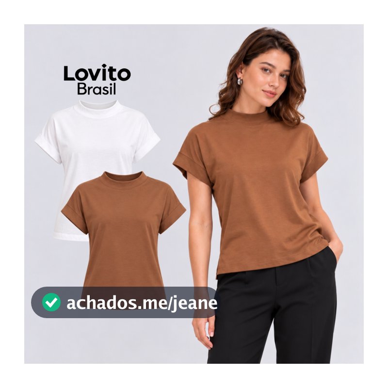 Lovito Kit 2 Regatas Feminina Muscle Tee BLB22472278