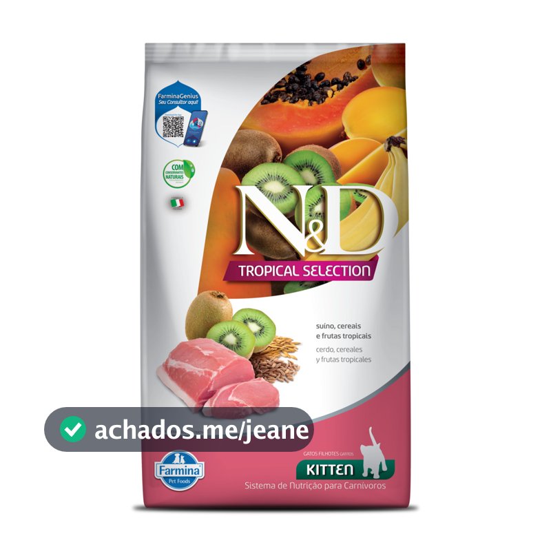Ração ND Tropical Selection Gatos Kitten Suíno 7kg