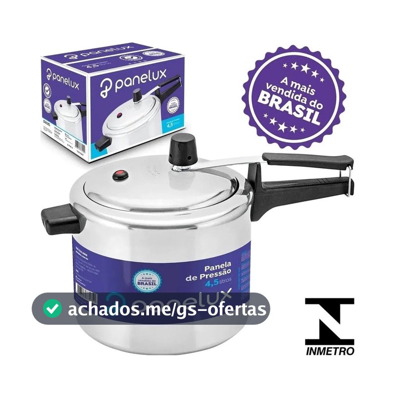 Panela De Pressão 4,5litros Panelux Linha Classic Alto Brilho A Mais Vendida Do Brasil