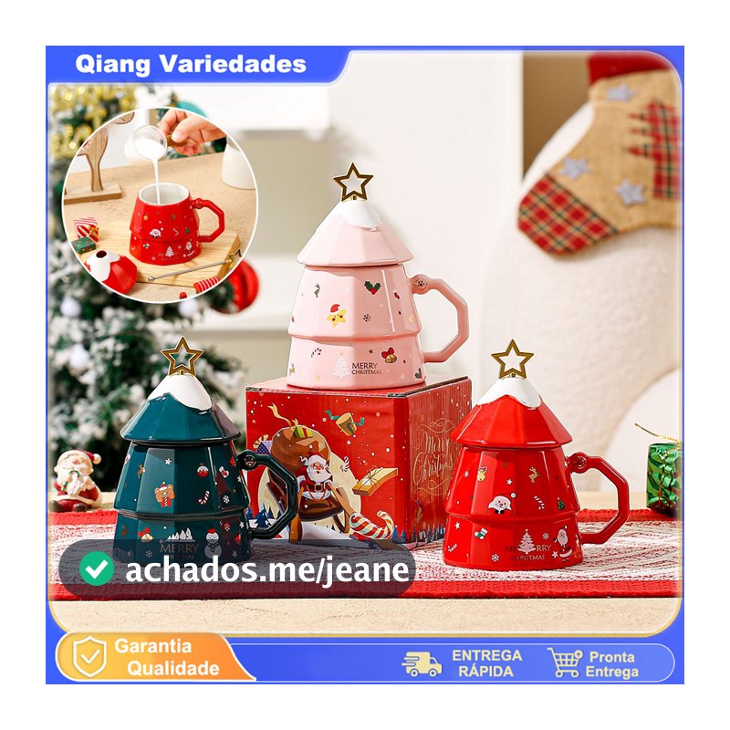 Xícara De Cerâmica Árvore De Natal Decorativa Festiva