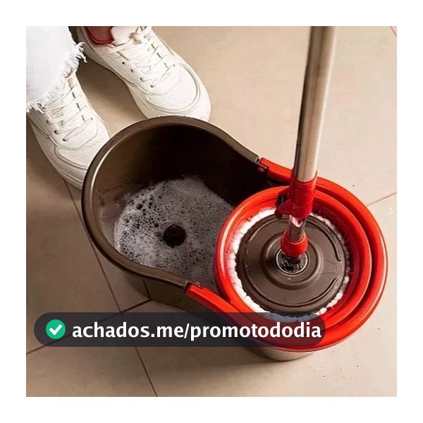 Mop Giratório Esfregão Parede Cerâmica Vassoura Refil Balde Rodo Limpeza Piso Chão Casa Cozinha