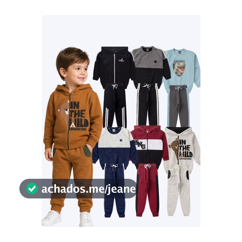Kit 6 Peças Conjunto Bebê Menino Inverno Moletom Peluciado Quentinho 1 ao 6 Anos Sortido