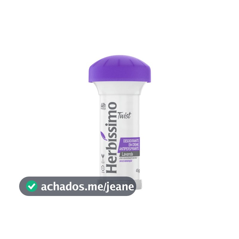 Desodorante Twist Antitranspirante Lavanda Herbissimo 45g