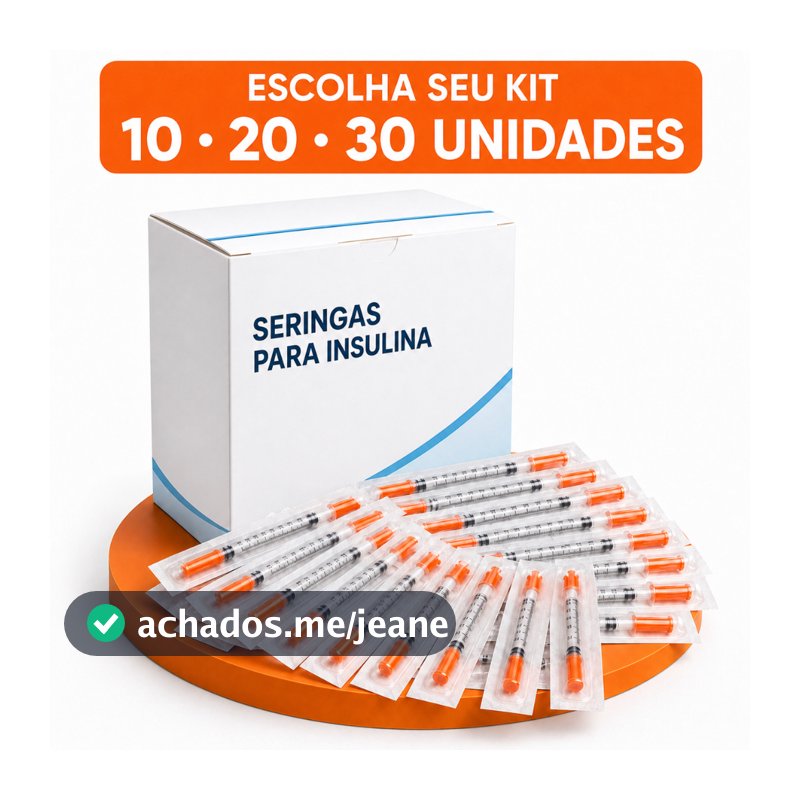 Seringa Insulina Agulha Fixa Fina 1ml 6x0,25 100ui Descartável