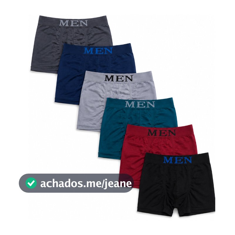 Kit 10 ou 4 Cuecas Boxer Microfibra Sem Costura Adulto Lisa confortável