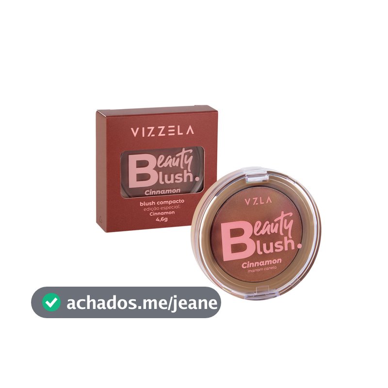 Beauty Blush Compacto Cinnamon Para Rosto Efeito Natural E Acabamento Uniforme Na Maquiagem Vizzela
