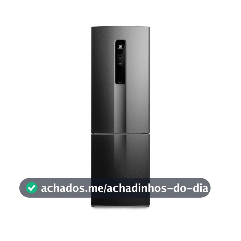 Geladeira Electrolux Frost Free Inverter 400L Efficient AutoSense e Rapid Freeze Inverse Black Inox Look (IB6B)