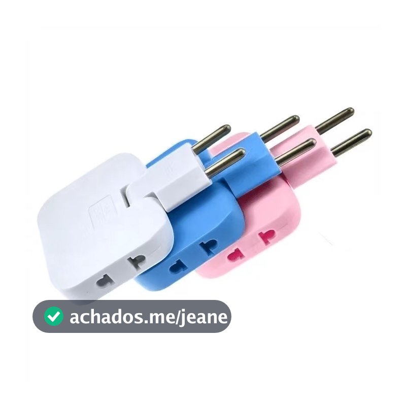 kit 1/2/ 3 Adaptador Tomada Padrão Europeu Para 3 Universal T 10A 180Graus