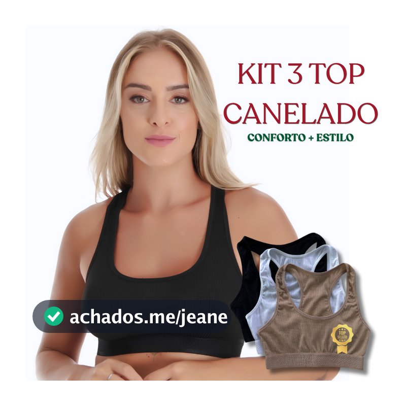 Kit 3 Top Fitness Feminino Nadador Canelado Yoga Academia Cropped Treino Musculação Pilates Colorido