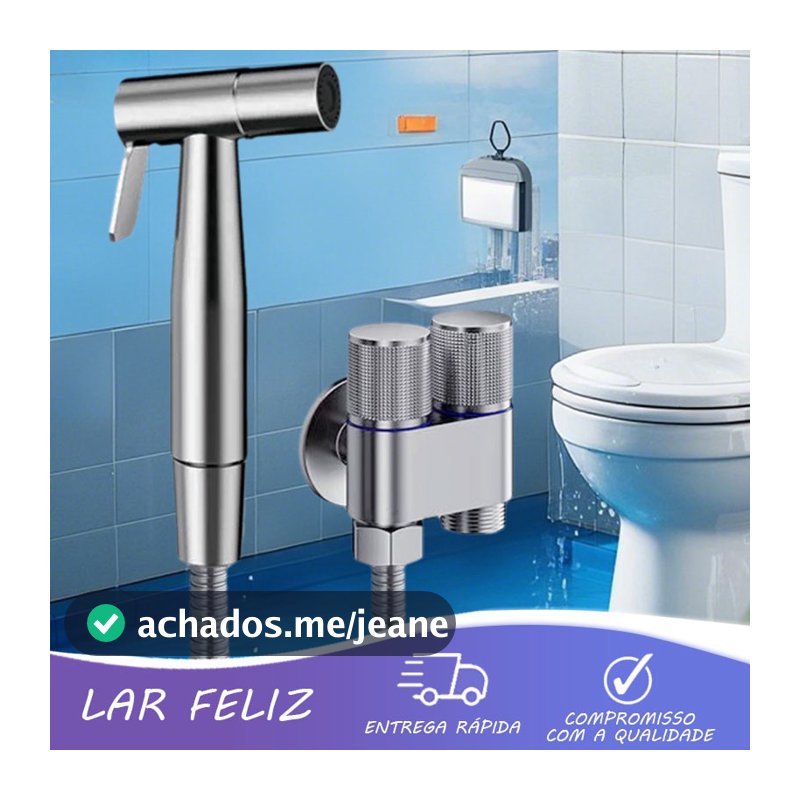 Banheiro Ducha Higiênica Registro Super Luxo Com Derivação 2 Saídas Independentes