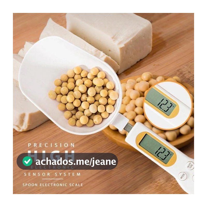 Colher Digital de Pesar 0,1-500g Com Display LCD - Medidora Elétrica de Alimentos/ Linha Premium Para Cozinha