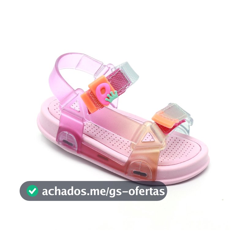Papete Sandália Plugt Infantil Menina Bora Bora Degradê Rosa