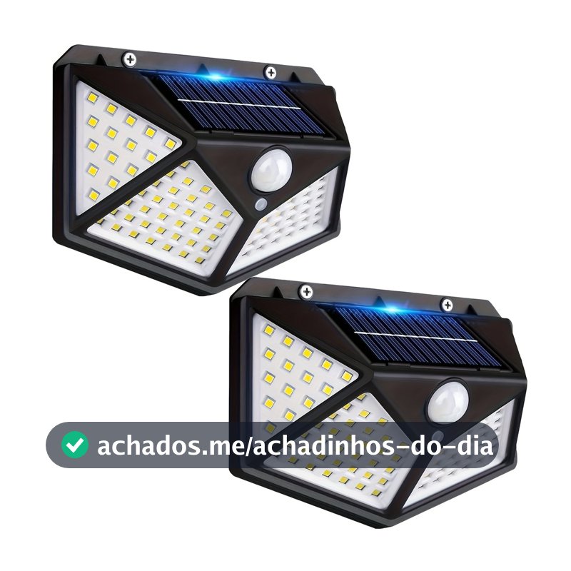 1/2/3 Unidades Luminárias Solares Impermeáveis Prova De Chuva 100 Led Sensor Courtyard Light Promoção
